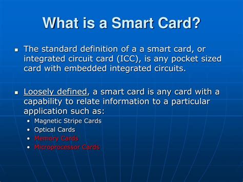 smart card definition ict|Definition of Smart Card .